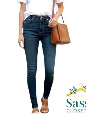 GAP High Rise True Skinny Ankle Jeans 12/31S Dark Indigo Petite EUC